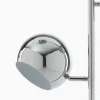 Lampada da terra GLOBE 3 luci direzionabili metallo cromato H155 L44 E14