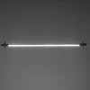Lampadario slim in alluminio nero opaco con filo elettrico regolabile d2.2x120 cm