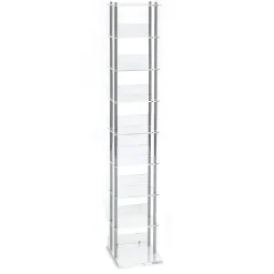 Latina porta cd a colonna in metacrilato trasparente h117 l24 p21 cm