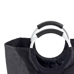 Laundry black sacca/p biancheria in tessuto sintetico nero con maniglie d38xh72 cm
