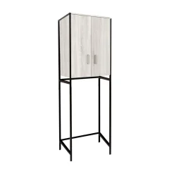 Laundry-b mobile sopra lavatrice 2 ante finitura bianco frassino 63x28xh190 cm