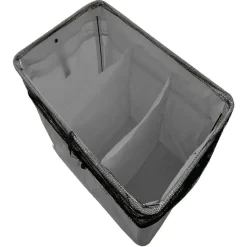 Laundry-b x3 cesto porta biancheria con maniglie e ruote in tessuto sintetico grigio chiaro 55x36xh57 cm