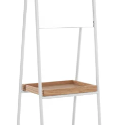 Lazza specchiera multifunzione in metallo bianca opaco 35x40 h165 cm