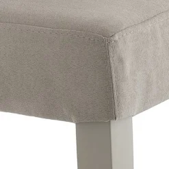 Lella Corda Sedia in Microfibra effetto Velluto colore Corda e Legno Laccato, 46 x 45 x h100 cm - Made in Italy