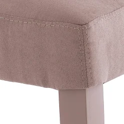 Lella Tortora Sedia in Microfibra effetto Velluto e Legno Laccato, 46 x 45 x h100 cm - Made in Italy