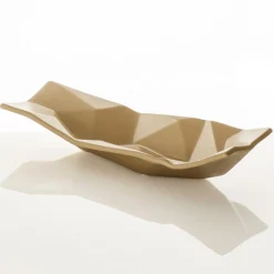 Ligio big gold centrotavola / svuotatasche in ceramica colore oro finitura opaca 50x19x10 cm