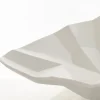 Ligio round big centrotavola / svuotatasche in ceramica colore bianco finitura opaca 45x45x13 cm