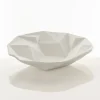 Ligio round centrotavola / svuotatasche in ceramica colore bianco finitura opaca 40x40x8 cm