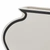 Linea-a vaso in ceramica colore bianco opaco 35x10x25 cm