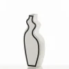Linea-b vaso in ceramica colore bianco opaco 15x10x41 cm