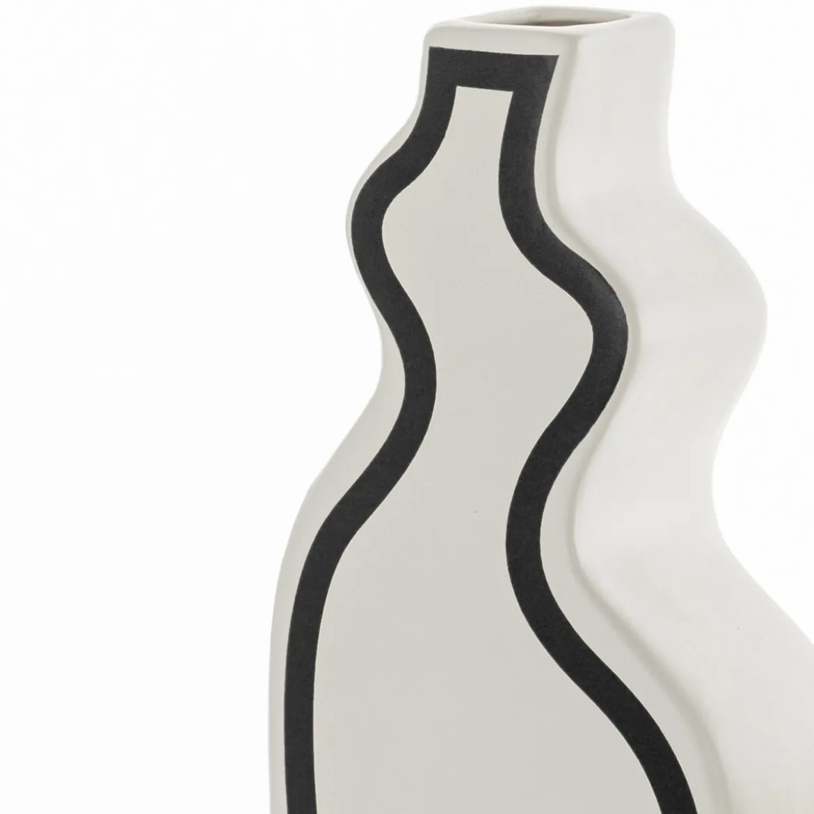 Linea-b vaso in ceramica colore bianco opaco 15x10x41 cm