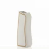 Linea-c gold vaso in ceramica colore bianco opaco 15x10x41 cm
