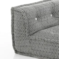 Lines base black divano 2 posti basamento legno nero rivestimento cotone dimensioni l160 p80 h35 cm