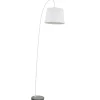 Little smarty white lampada da terra in metallo bianco opaco con paralume in tessuto bianco d29 h210 cm