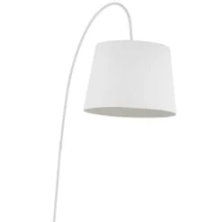 Little smarty white lampada da terra in metallo bianco opaco con paralume in tessuto bianco d29 h210 cm