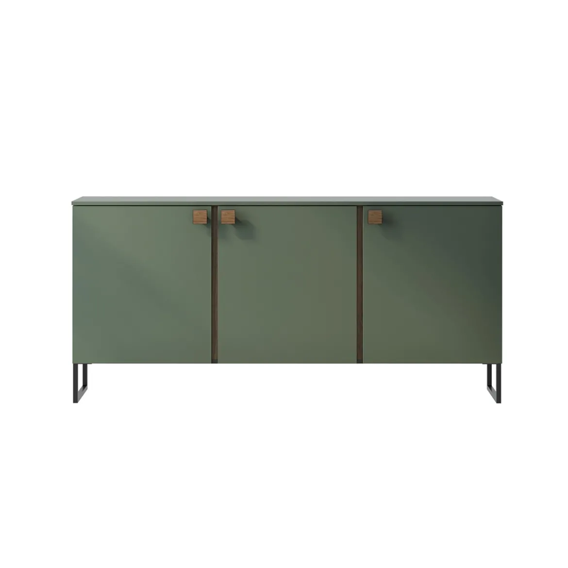Madia 3 ante THESSA GREEN SMOKE finitura Verde Grigio - Noce crudo H90 L184 P40
