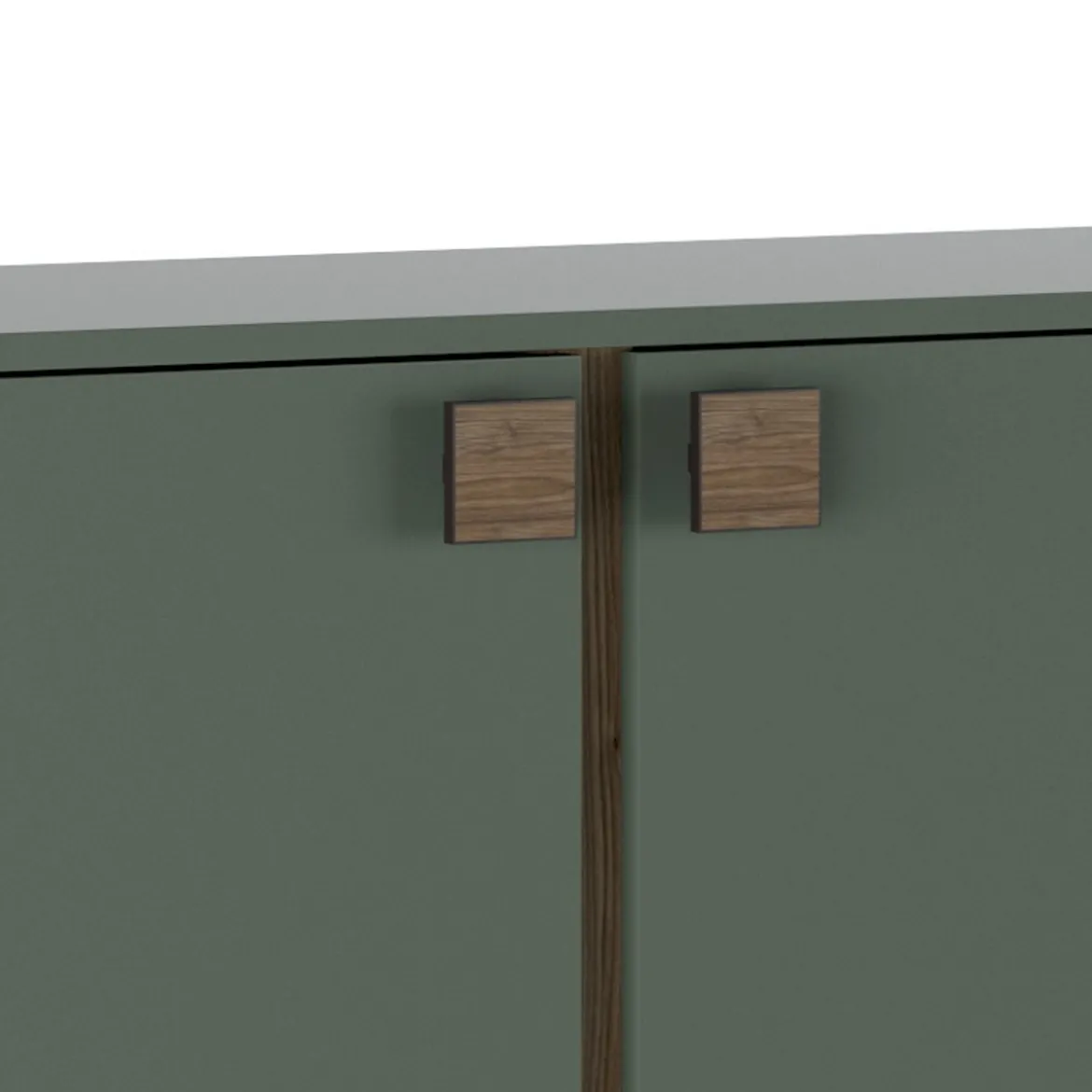Madia 3 ante THESSA GREEN SMOKE finitura Verde Grigio - Noce crudo H90 L184 P40