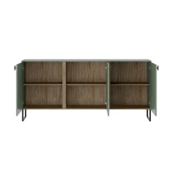 Madia 3 ante THESSA GREEN SMOKE finitura Verde Grigio - Noce crudo H90 L184 P40