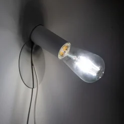 Magic lampada da tavolo applique in metallo verniciato di bianco opaco d11 h9 cm