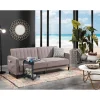 Magiko carrello multifunzionale in acciaio piani finitura legno grigio scuro 32x38.5 h55 cm