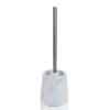Marble b portaspazzolino toilette ceramica effetto marmo bianco opaco d11.8 h38.5 cm