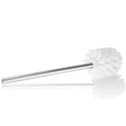 Marble b portaspazzolino toilette ceramica effetto marmo bianco opaco d11.8 h38.5 cm