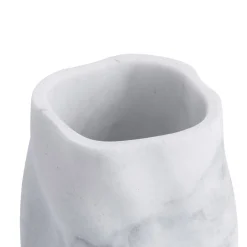 Marble bicchiere portaspazzolini in marmo 7.5x7.5 h10.5 cm