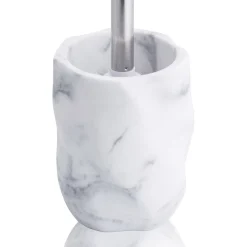 Marble portaspazzolino toilette ealizzato in marmo 9.5x9.5 h12.5/37 cm