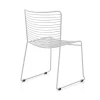 Martha white sedia interno esterno in acciaio colore bianco opaco impilabile h.79 l.49 p.53 cm