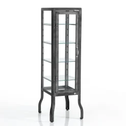Mash vetrina 1 anta produzione dulton in acciaio con protezione trasparente finitura lucido l40 p45 h126 cm