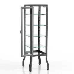Mash vetrina 1 anta produzione dulton in acciaio con protezione trasparente finitura lucido l40 p45 h126 cm