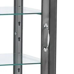 Mash vetrina 1 anta produzione dulton in acciaio con protezione trasparente finitura lucido l40 p45 h126 cm