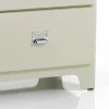Mash white mobile 2 ante 4 cassetti produzione dulton in acciaio laccato di colore avorio lucido l120 p45 h97 cm