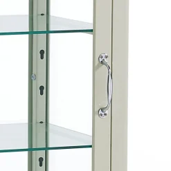 Mash white vetrina 1 anta produzione dulton in acciaio laccato di colore avorio lucido l40 p45 h126 cm