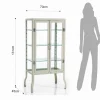 Mash white vetrina 2 ante produzione dulton in acciaio laccato di colore avorio lucido l70 p45 h131 cm
