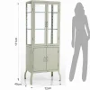 Mash white vetrina alta 4 anta produzione dulton in acciaio laccato di colore avorio lucido l72 p45 h171 cm