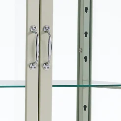 Mash white vetrina alta 4 anta produzione dulton in acciaio laccato di colore avorio lucido l72 p45 h171 cm