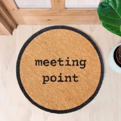 Meeting-point zerbino rotondo in fibre di cocco con retro antiscivolo 75x45 cm