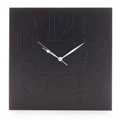 Mix black orologio da muro laccato nero opaco h33 l33 p2 cm