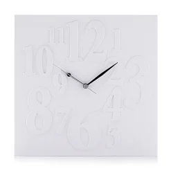 Mix whit orologio da muro laccato bianco opaco h33 l33 p2 cm