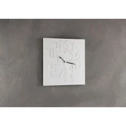 Mix whit orologio da muro laccato bianco opaco h33 l33 p2 cm