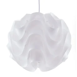 Mix white lampadario in bianco con filo regolabile e paralume d44 h44 cm