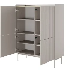 Mobile alto MALENA colore Beige opaco Rovere Scandi H1262 L100 P38