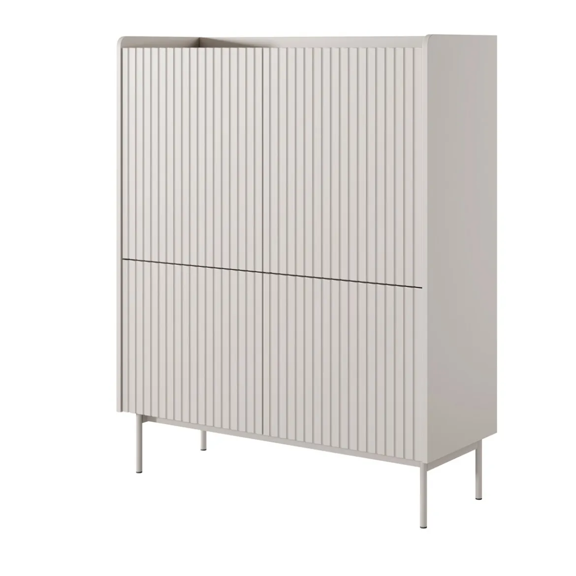 Mobile alto MALENA colore Beige opaco Rovere Scandi H1262 L100 P38