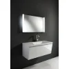 Mobile bagno con base 100 sospesa lavello bianco lucido con lavello e cestone 100x48xh43 cm