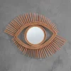 Moti specchio da parete occhio in rattan colore naturale 70x45 cm
