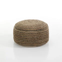 Nagar-b pouf juta in juta intrecciata colore naturale d48xh30 cm