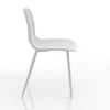 Nairobi white sedia da interno esterno in polipropilene e acciaio bianca opaco 46x55xh80 cm