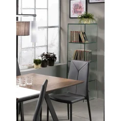 New blanko libreria a colonna in vetro 3 ripiani 35x22xh149 cm