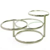 New three rings gold tavolino in vetro temprato e metallo finitura oro140x45xh43 cm